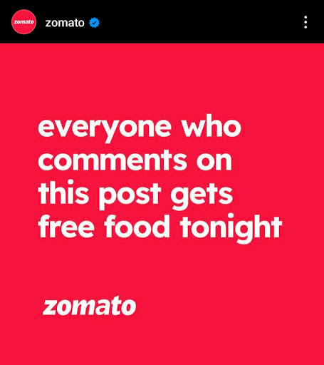 Showcasing Zomato, a food delivery platform, using humorous Instagram posts to engage audiences.