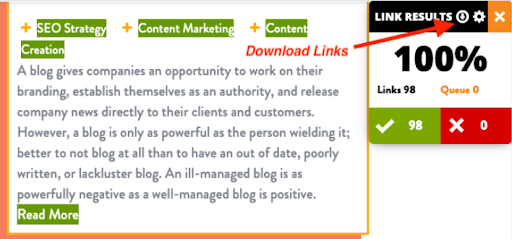 Competitors backlinks find by this extension