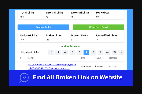 Check My Links can scan websites for broken links, redirects, and invalid URLs