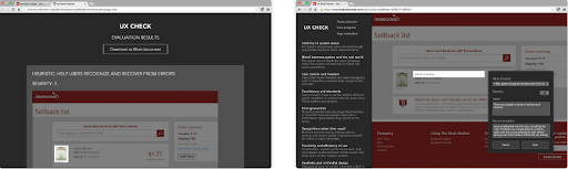 UX Check, is an extension designed for evaluating the usability of websites