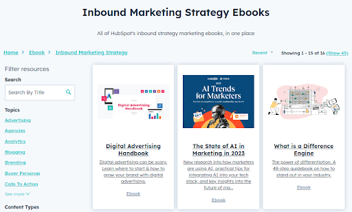 Inbound marketing strategy ebooks